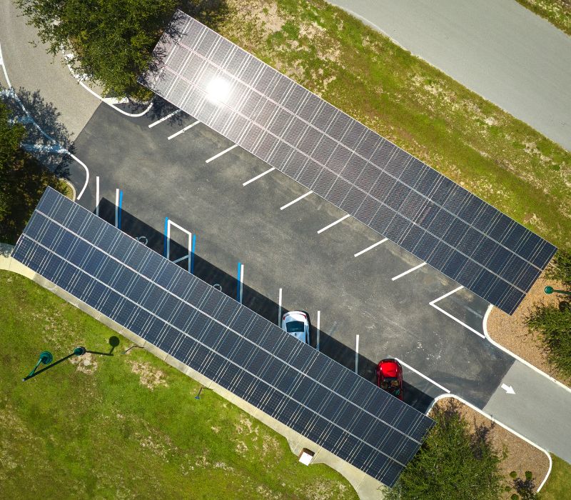 places parking ombrières photovoltaïques