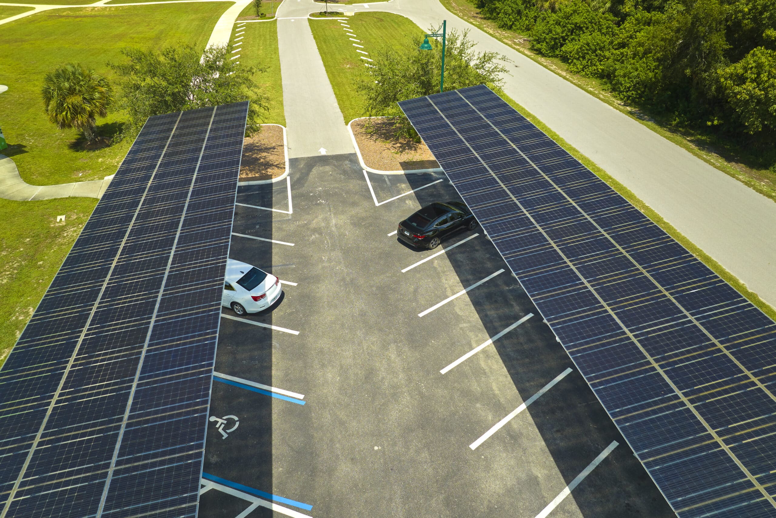 Ombrières photovoltaïques sur parking