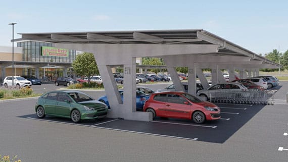 ombrière photovoltaïque-sans-fondation